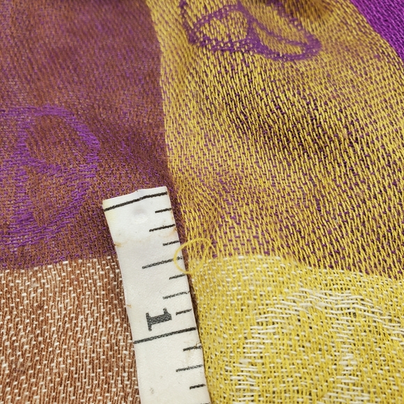 Peace Checkered Colorful Pashmina Scarf - Picture 5 of 14